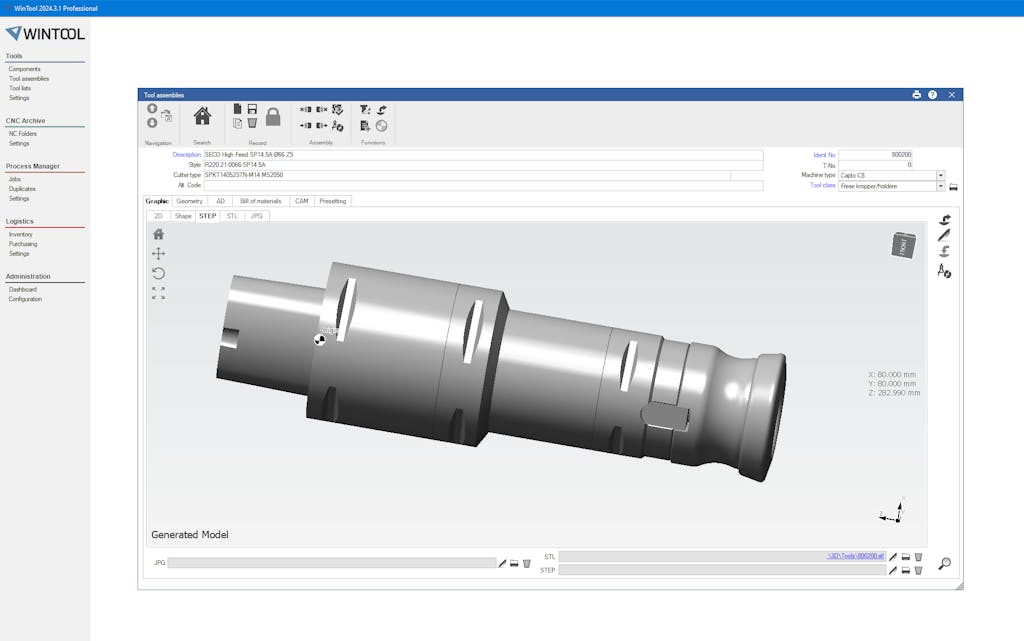 WinTool Tool Assembly